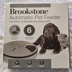 Brookstone Silver Automatic Pet Feeder